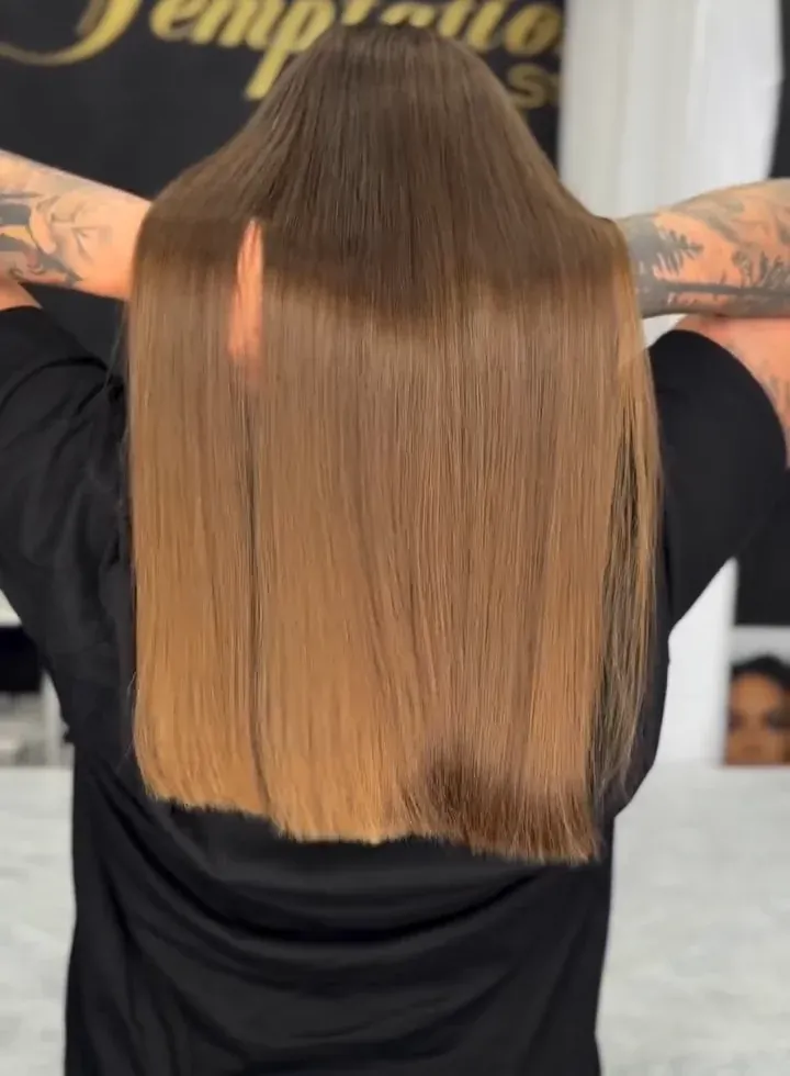 The same hair after laser crystallisation