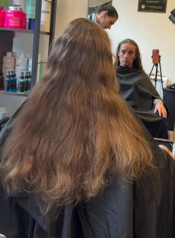 Hair before treatment: wavy volume