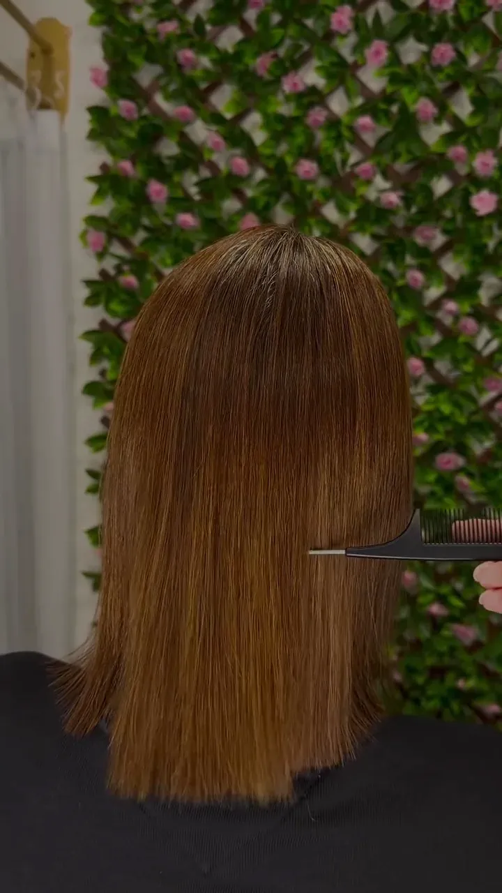 The same hair after reconstruction + laser